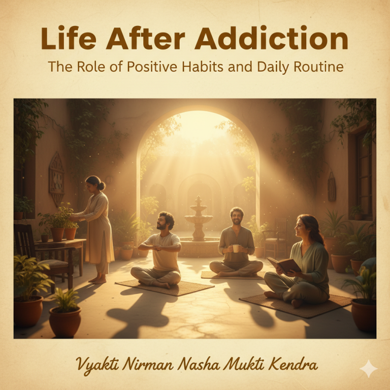nasha mukti kendra nagpur, nasha mukti kendra in nagpur, best nasha mukti kendra nagpur, positive habits in recovery, daily routine after rehab, life after addiction nagpur, sober lifestyle nagpur, vyasan mukti kendra nagpur, addiction recovery nagpur, vyakti nirman nasha mukti kendra nagpur, rehabilitation nagpur, deaddiction nagpur, healthy habits nagpur, mindfulness nagpur, relapse prevention nagpur, mental health nagpur, addiction-free nagpur, recovery lifestyle nagpur, yoga for recovery nagpur, meditation nagpur, rehab centre nagpur, holistic rehab nagpur, addiction therapy nagpur, addiction motivation nagpur, morning routine recovery nagpur, evening routine rehab nagpur, recovery programs nagpur, relapse prevention nagpur, family support nagpur, holistic treatment nagpur, nasha mukti maharashtra, best rehab maharashtra, affordable rehab nagpur, recovery success nagpur, addiction healing nagpur, drug rehab nagpur, alcohol rehab nagpur, holistic recovery nagpur, mindfulness therapy nagpur, yoga and meditation rehab nagpur, emotional balance nagpur, mental stability nagpur, wellness rehab nagpur, long term recovery nagpur, positive change nagpur, recovery inspiration nagpur, nasha mukti lifestyle nagpur, structured rehab nagpur, outpatient rehab nagpur, inpatient rehab nagpur, nasha mukti therapy nagpur, counselling rehab nagpur, trusted rehab nagpur, top rehab nagpur, drug deaddiction nagpur, alcohol deaddiction nagpur, post rehab life nagpur, family involvement rehab nagpur, recovery motivation nagpur, self discipline nagpur, emotional healing nagpur, therapy for addiction nagpur, mindfulness meditation nagpur, wellness recovery nagpur, rehabilitation maharashtra, spiritual healing nagpur, daily habits rehab nagpur, therapy programs nagpur, positive lifestyle nagpur, rehab success nagpur, healthy mind nagpur, recovery routine nagpur, substance abuse treatment nagpur, nasha mukti awareness nagpur, addiction counselling nagpur, nasha mukti support nagpur, holistic deaddiction nagpur, rehabilitation hospital nagpur, life transformation nagpur, recovery focus nagpur, lifestyle improvement nagpur, sober journey nagpur, personal growth nagpur, recovery balance nagpur, emotional wellness nagpur, recovery plan nagpur, mindfulness routine nagpur, healthy living nagpur, positive thinking rehab nagpur, recovery discipline nagpur, addiction self care nagpur, relapse control nagpur, recovery strength nagpur, nasha mukti treatment nagpur, rehab guidance nagpur, sober community nagpur.
